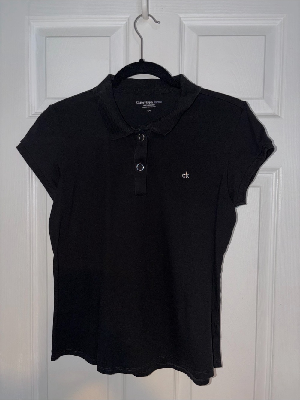 Calvin Klein Black Short-Sleeve Polo Tee